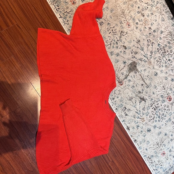 orange cropped free people knit - Picture 2 of 4